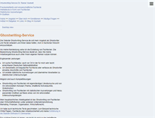 Tablet Screenshot of ghostwriting-service.de